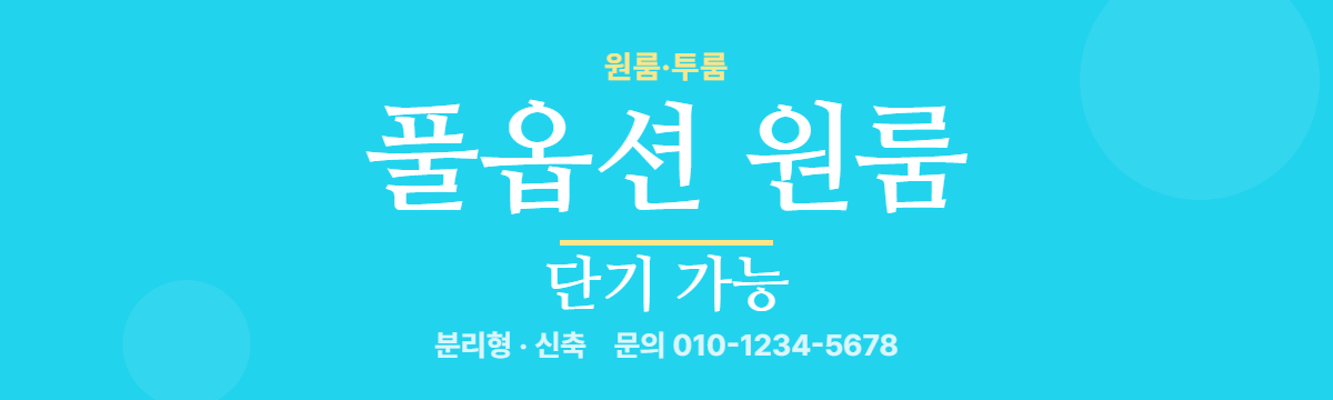 원룸·투룸 · 풀옵션 원룸